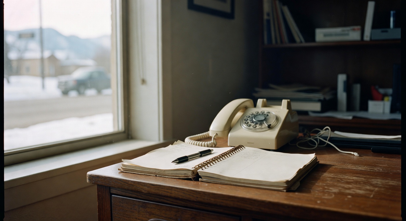 business owner using voice-powered app on smartphone in Wyoming office