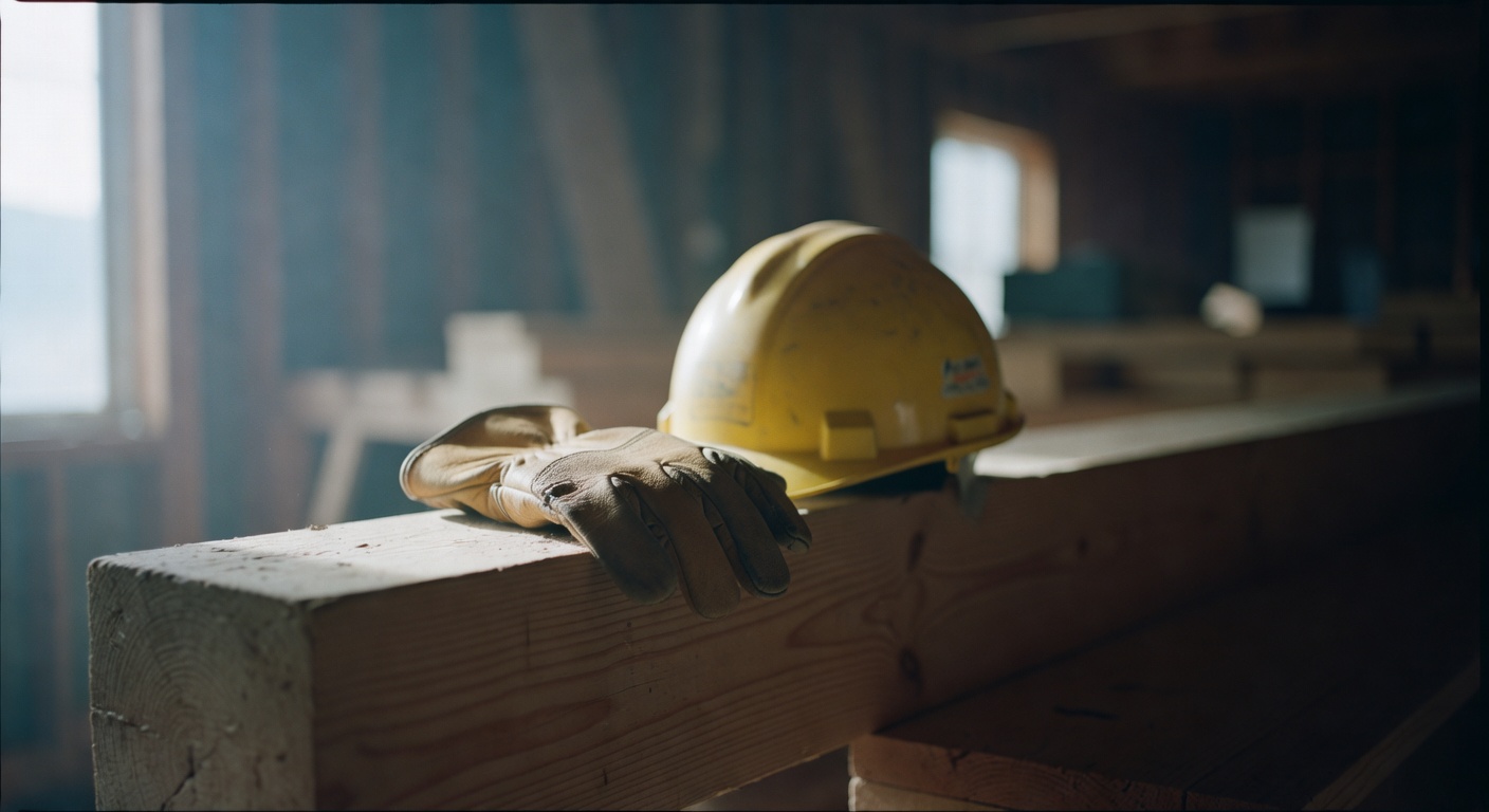 contractor in field using AR glasses for voice commands